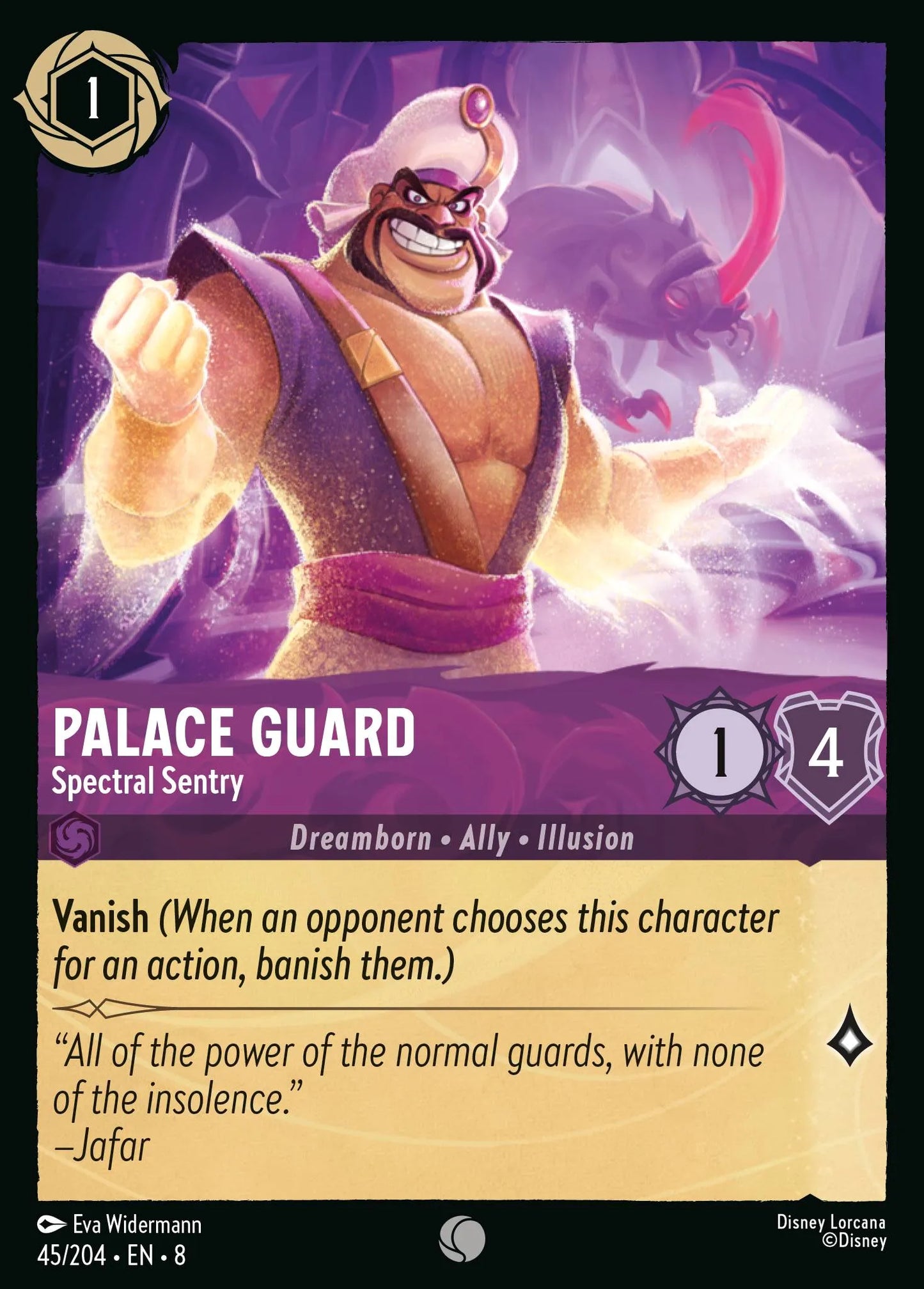 (045/204) Lorcana Reign of Jafar Single: Palace Guard - Spectral Sentry Holo Common