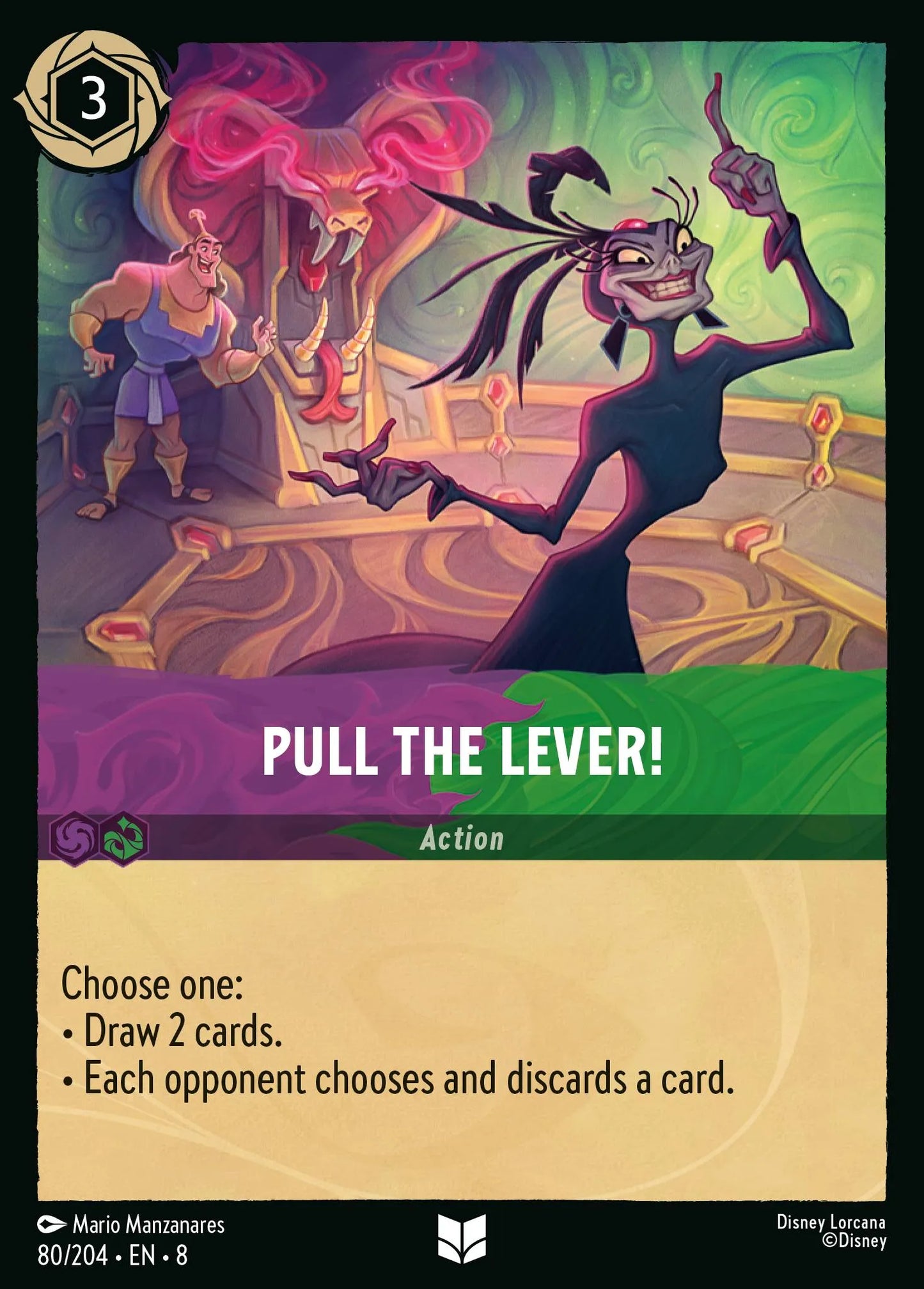 (080/204) Lorcana Reign of Jafar Single: Pull the Lever! Holo Uncommon