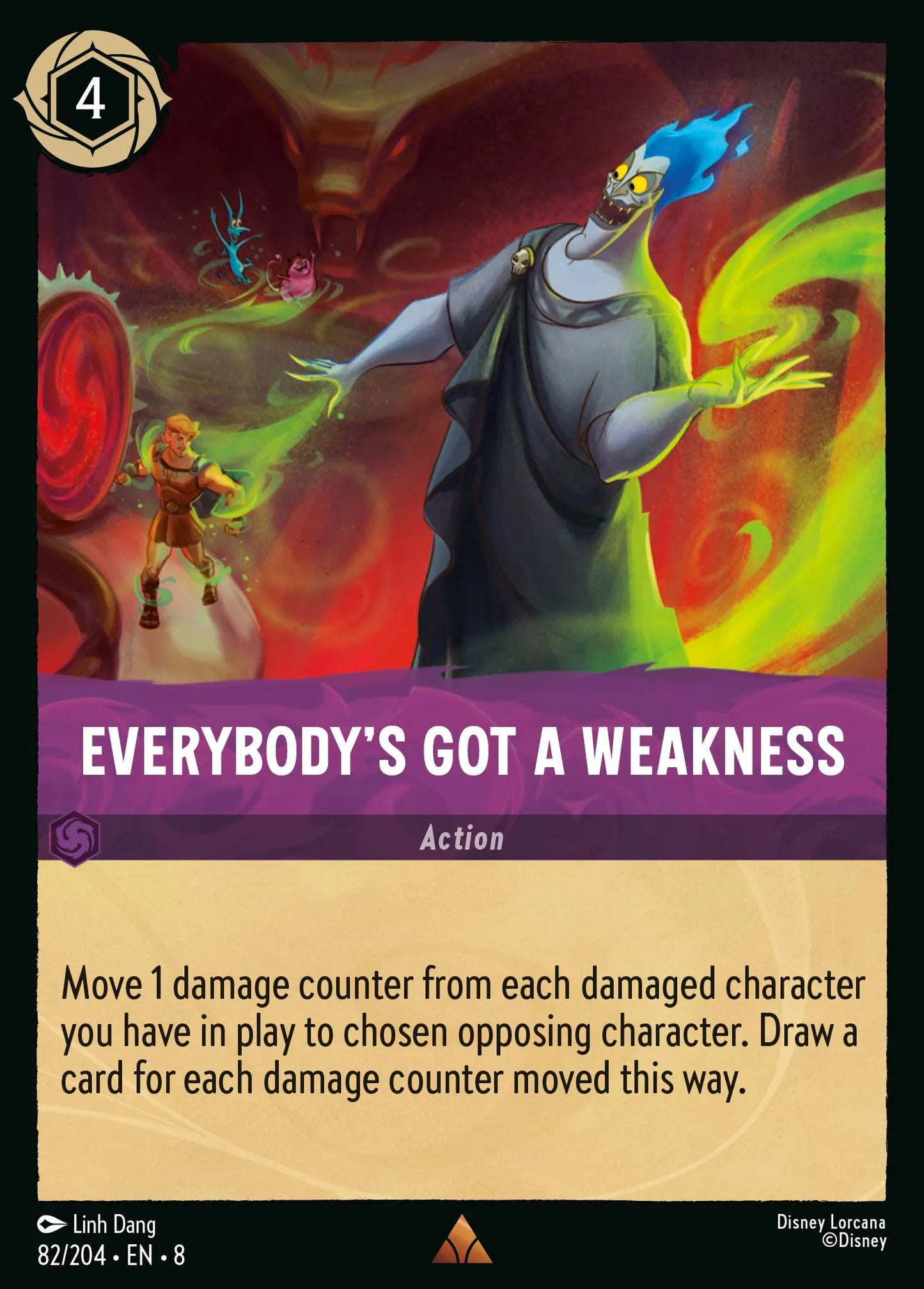 (082/204) Lorcana Reign of Jafar Single: Everybody's Got a Weakness Rare
