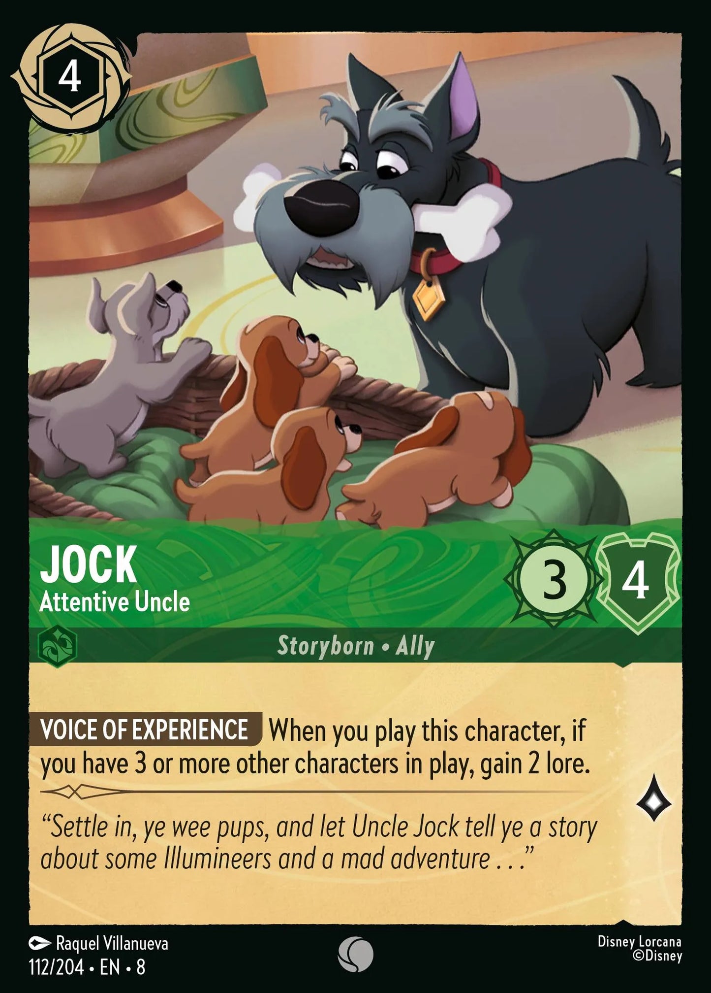 (112/204) Lorcana Reign of Jafar Single: Jock - Attentive Uncle Holo Common