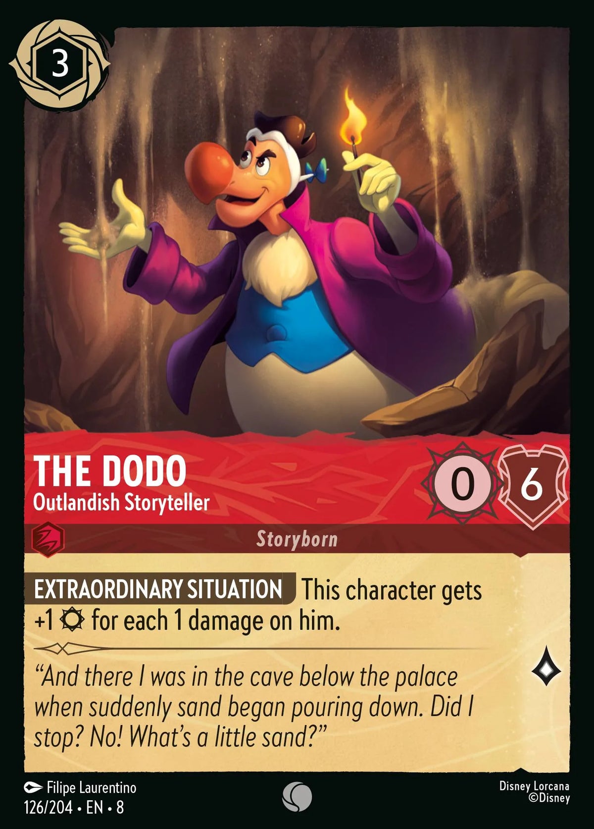 (126/204) Lorcana Reign of Jafar Single: The Dodo - Outlandish Storyteller Common