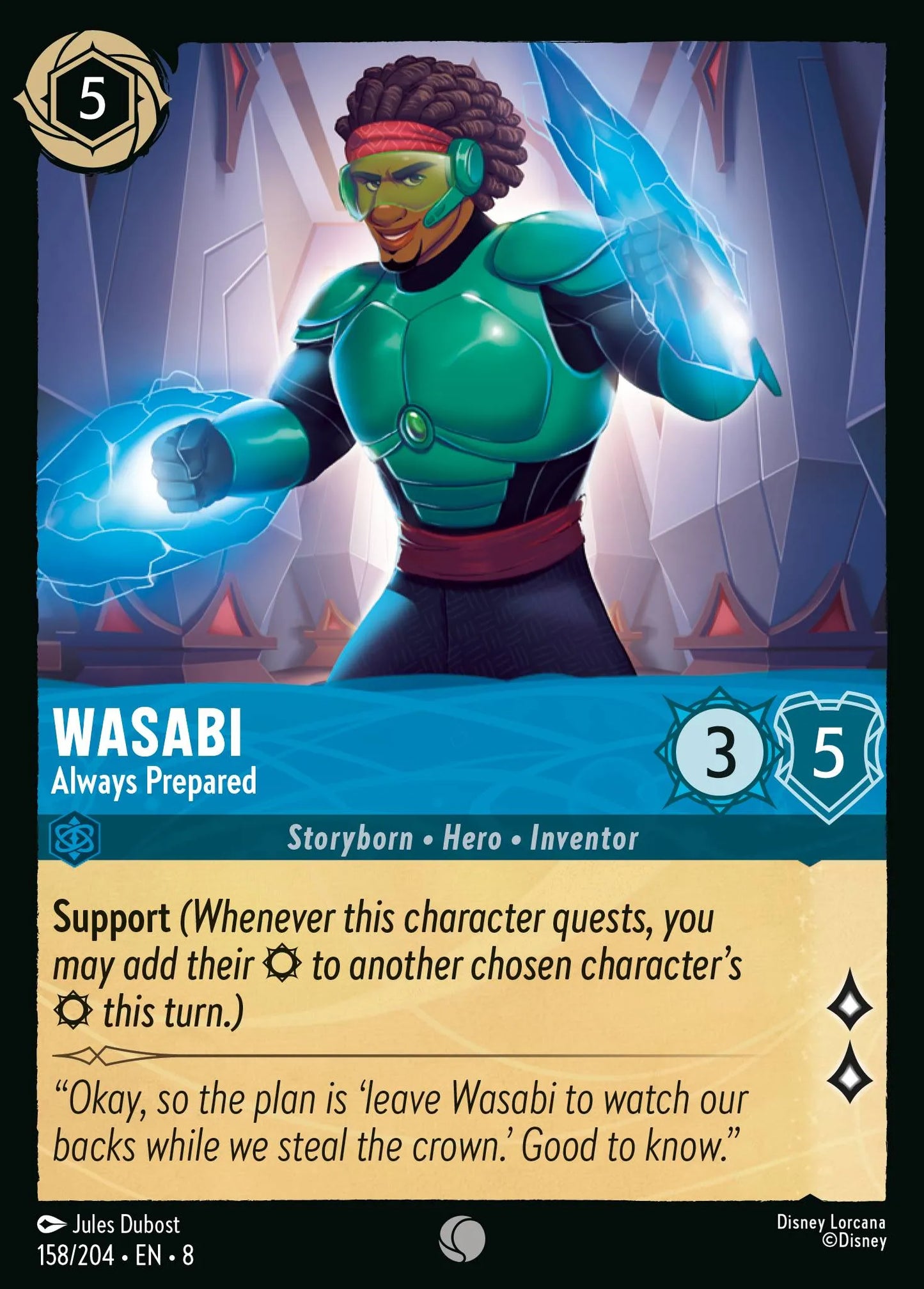 (158/204) Lorcana Reign of Jafar Single: Wasabi - Always Prepared Holo Common