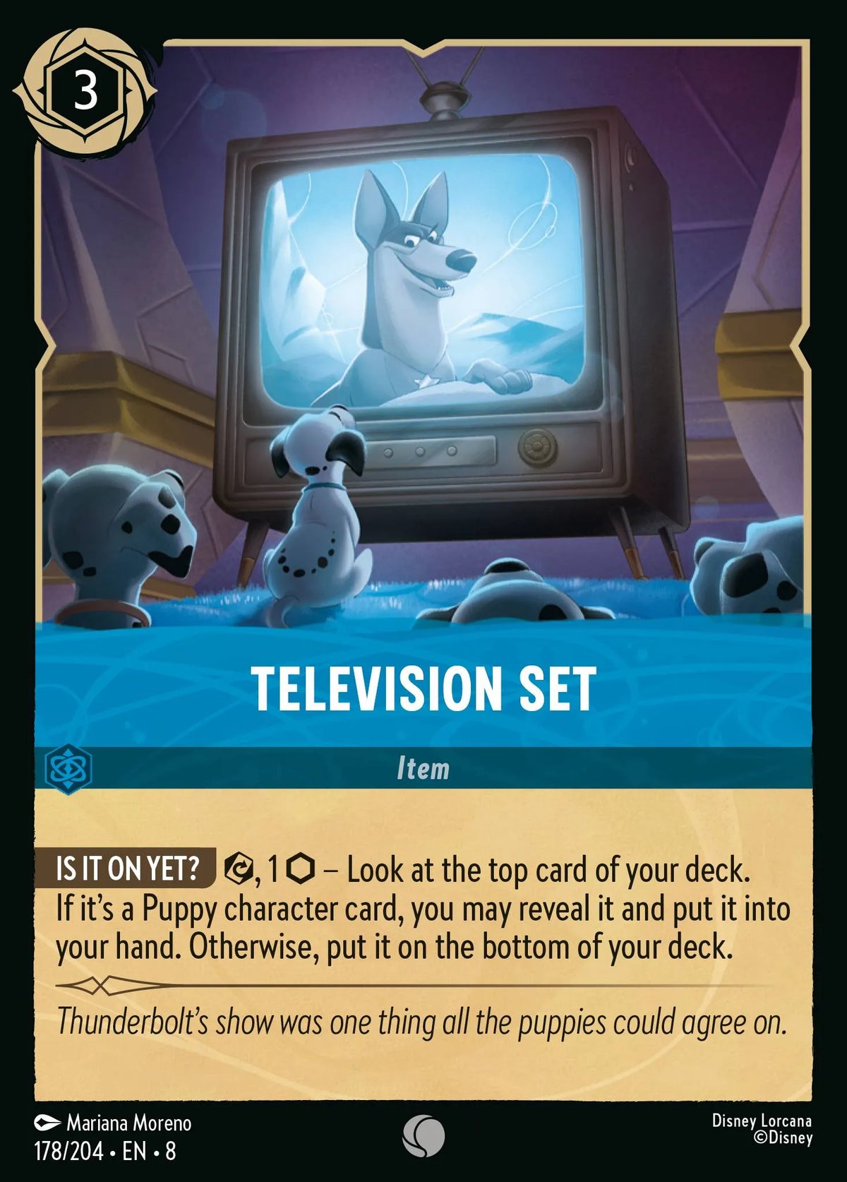 (178/204) Lorcana Reign of Jafar Single: Television Set Holo Common