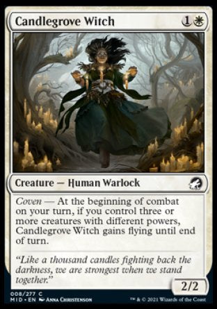 (008) Magic The Gathering Innistrad: Midnight Hunt Single: Candlegrove Witch Common