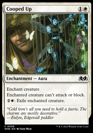 (008) Magic The Gathering Wilds of Eldraine Single: Cooped Up Holo Common