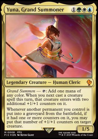 (008) Magic The Gathering Commander: Magic: The Gathering - FINAL FANTASY Single: Yuna, Grand Summoner Holo Mythic