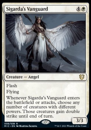 (008) Magic The Gathering Commander: Innistrad: Midnight Hunt Single: Sigarda's Vanguard (V.1) Rare