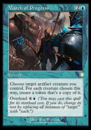 (008) Magic The Gathering Commander: The Brothers' War Single: March of Progress Rare