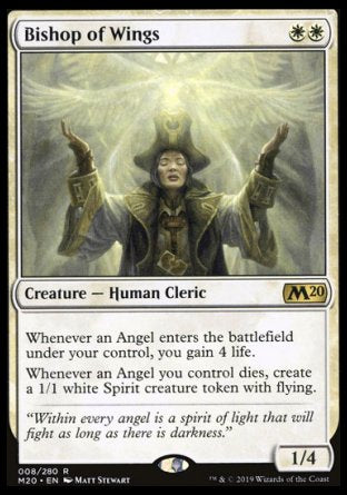 (008/280) Magic The Gathering Core 2020 Single: Bishop of Wings Holo Rare