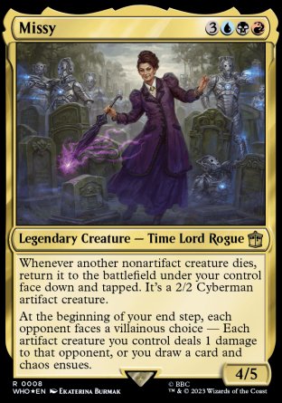 (008) Magic The Gathering Universes Beyond: Doctor Who Single: Missy Holo Rare