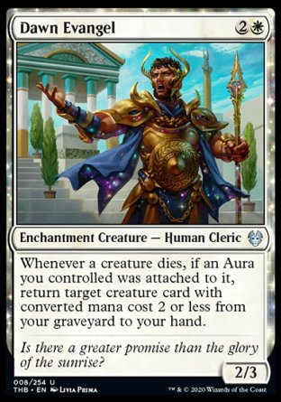 (008/254) Magic The Gathering Theros Beyond Death Single: Dawn Evangel Holo Uncommon