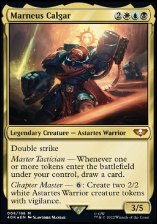 (008) Magic The Gathering Universes Beyond: Warhammer 40000 Single: Marneus Calgar (V.1) Holo Mythic