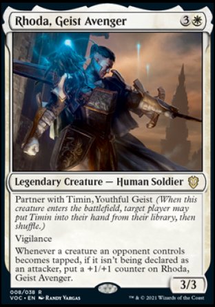 (008) Magic The Gathering Commander: Innistrad: Crimson Vow Single: Rhoda, Geist Avenger (V.1) Rare