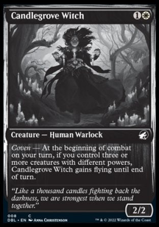 (008) Magic The Gathering Innistrad: Double Feature Single: Candlegrove Witch Holo Common