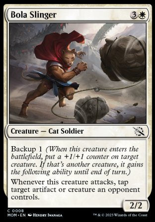 (008) Magic The Gathering March of the Machine Single: Bola Slinger Holo Common