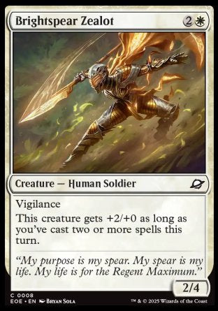 (008) Magic The Gathering Edge of Eternities Single: Brightspear Zealot Common