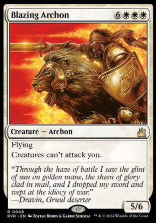 (008) Magic The Gathering Ravnica Remastered Single: Blazing Archon Holo Rare