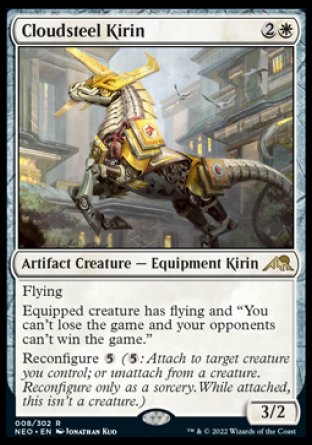 (008) Magic The Gathering Kamigawa: Neon Dynasty Single: Cloudsteel Kirin Rare