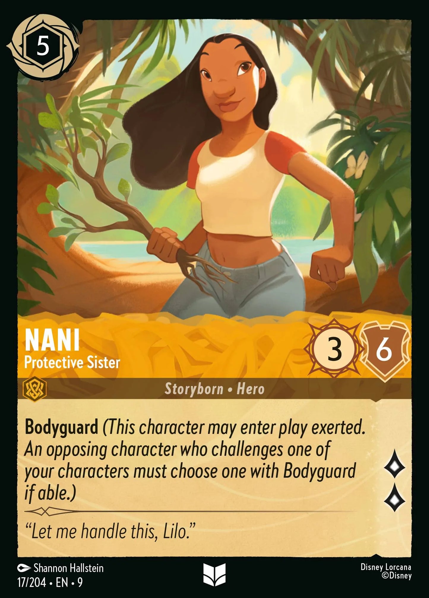 (017/204) Lorcana Fabled Single: Nani - Protective Sister Uncommon