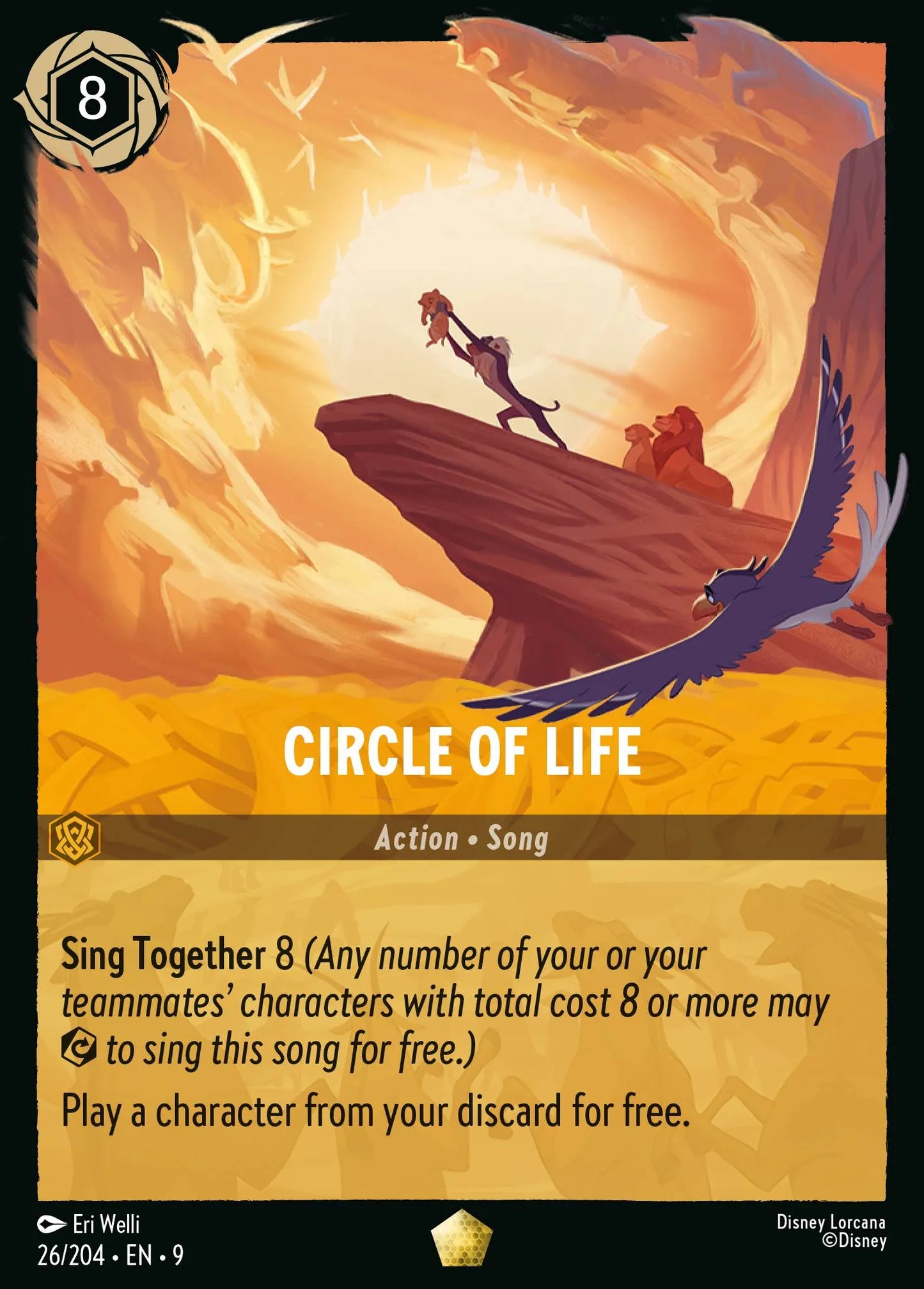 (026/204) Lorcana Fabled Single: Circle of Life (V.1) Legendary
