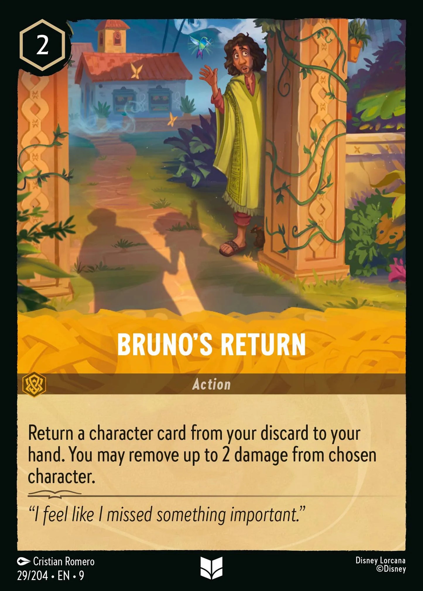 (029/204) Lorcana Fabled Single: Bruno's Return Holo Uncommon