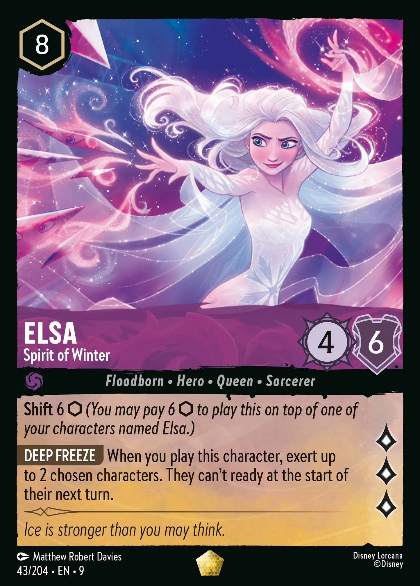 (043/204) Lorcana Fabled Single: Elsa - Spirit of Winter Legendary