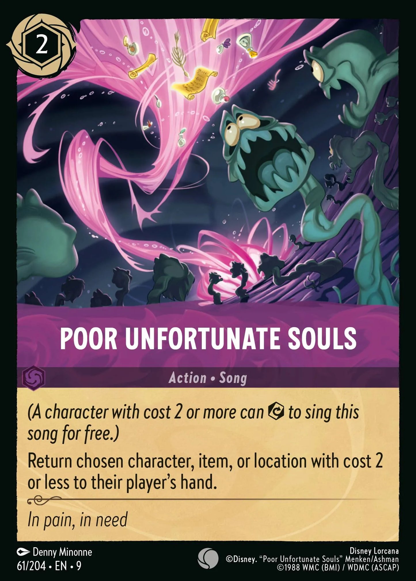 (061/204) Lorcana Fabled Single: Poor Unfortunate Souls Holo Common