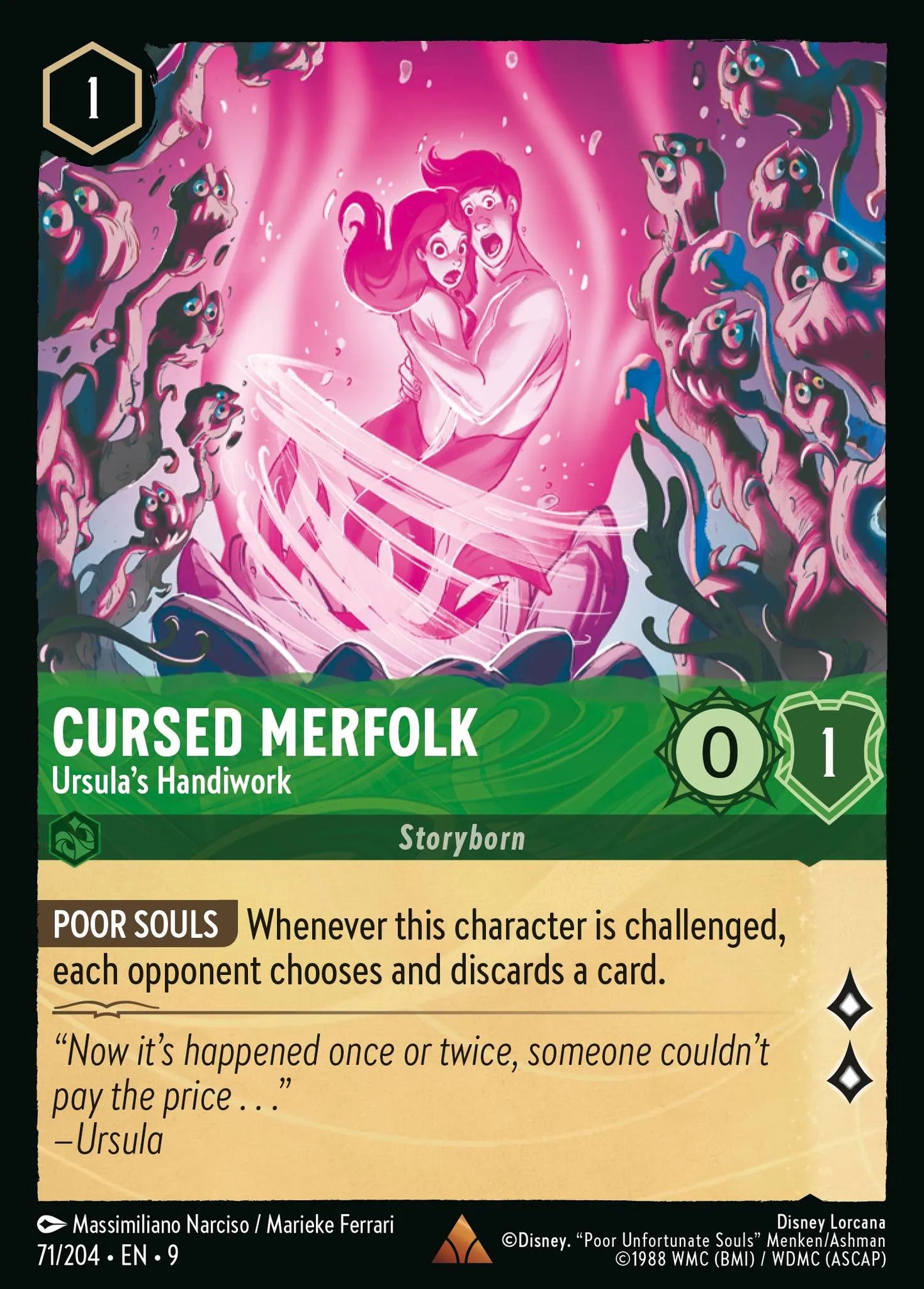 (071/204) Lorcana Fabled Single: Cursed Merfolk - Ursula's Handiwork Rare