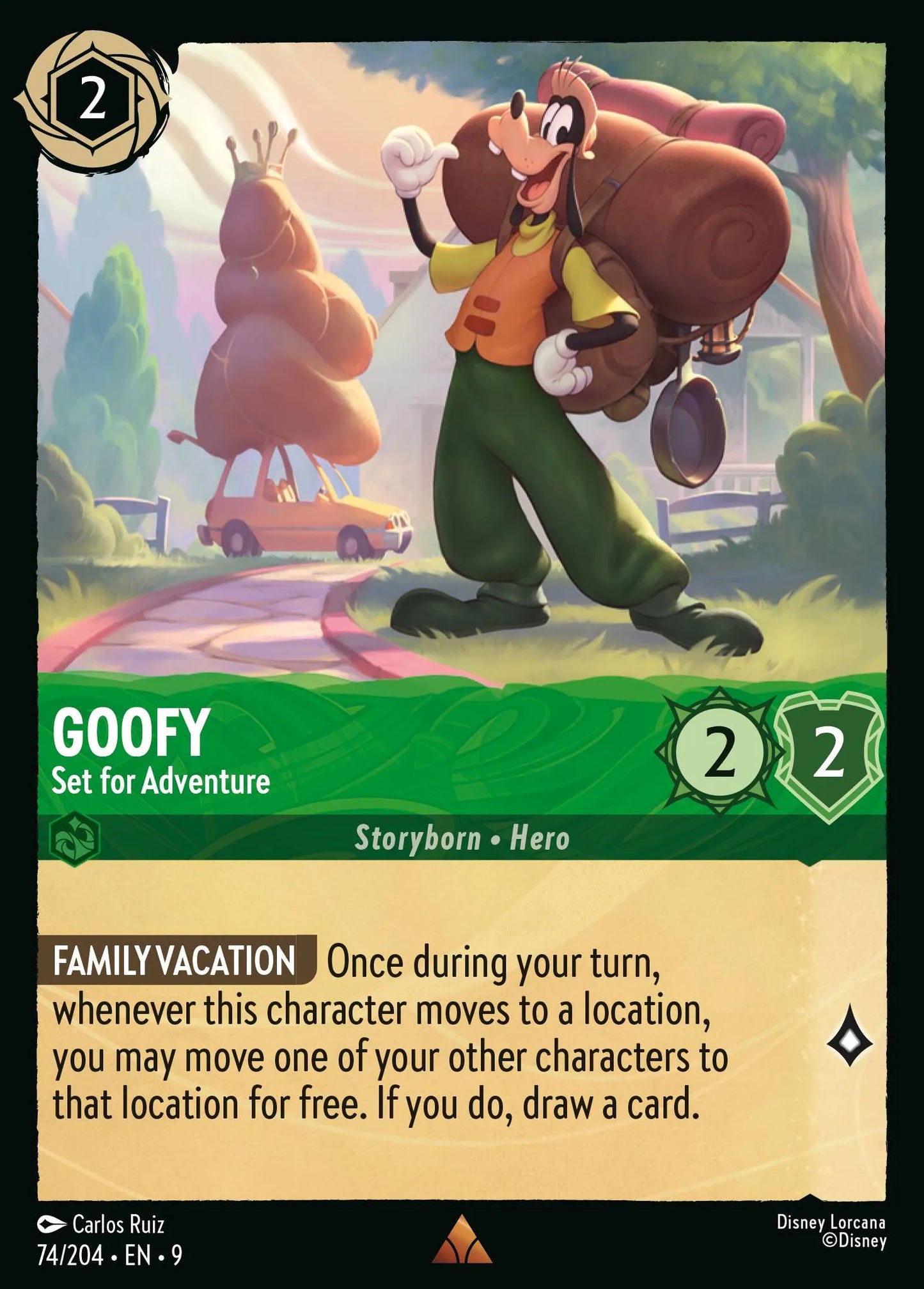 (074/204) Lorcana Fabled Single: Goofy - Set for Adventure (V.1) Rare