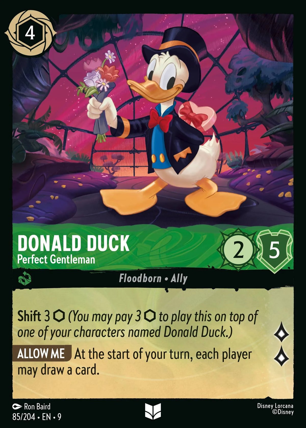 (085/204) Lorcana Fabled Single: Donald Duck - Perfect Gentleman Uncommon