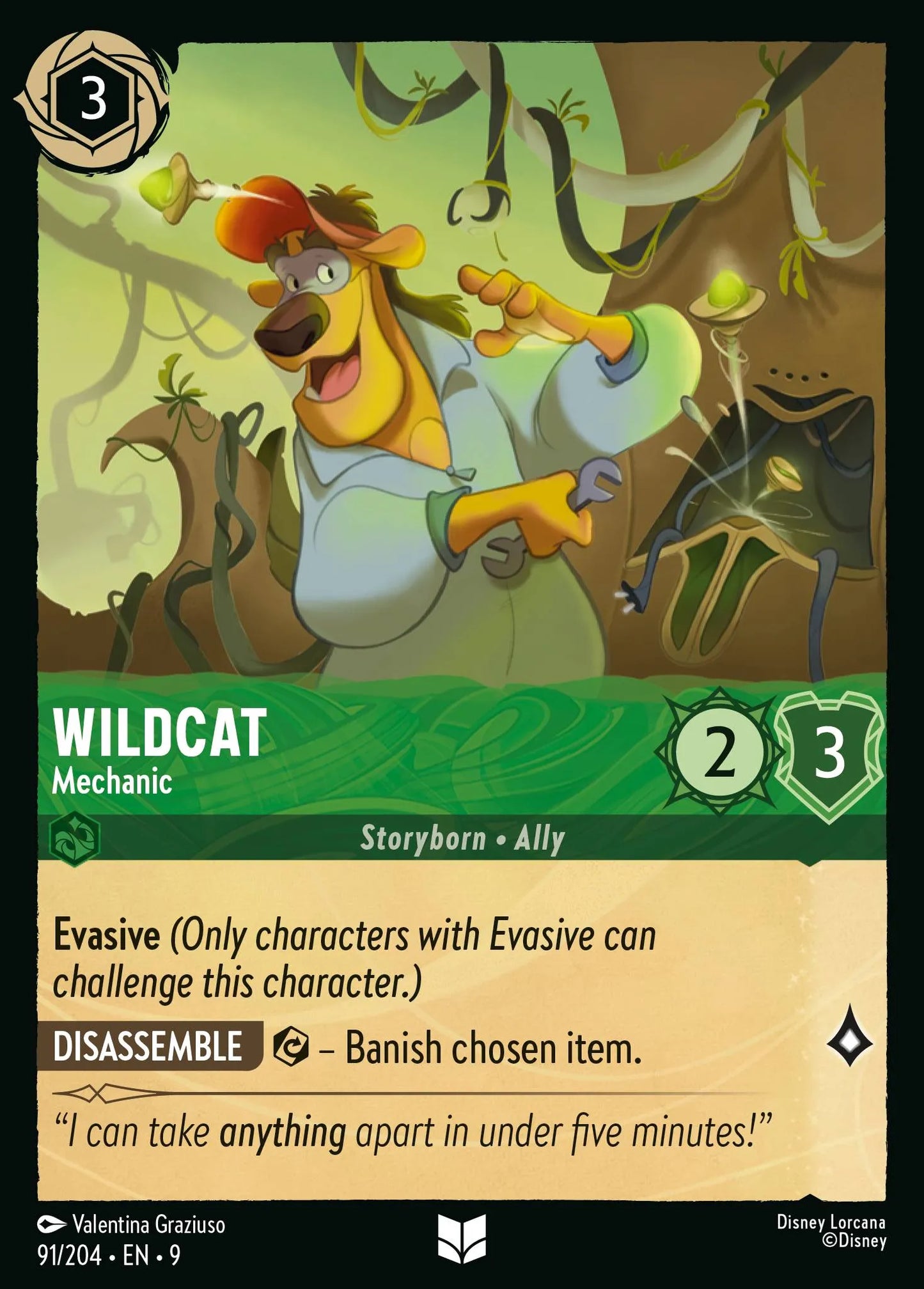 (091/204) Lorcana Fabled Single: Wildcat - Mechanic Uncommon