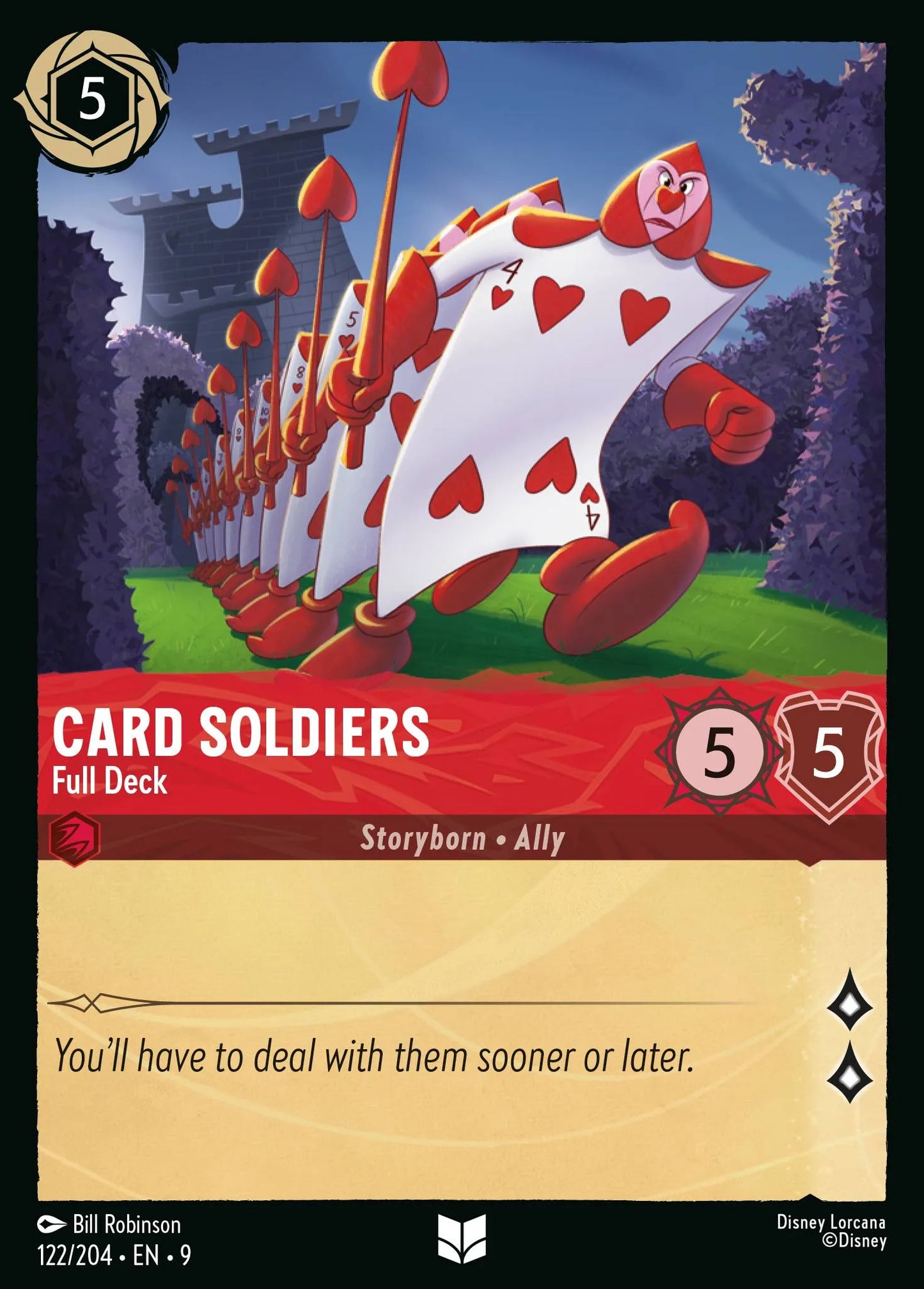 (122/204) Lorcana Fabled Single: Card Soldiers - Full Deck Uncommon
