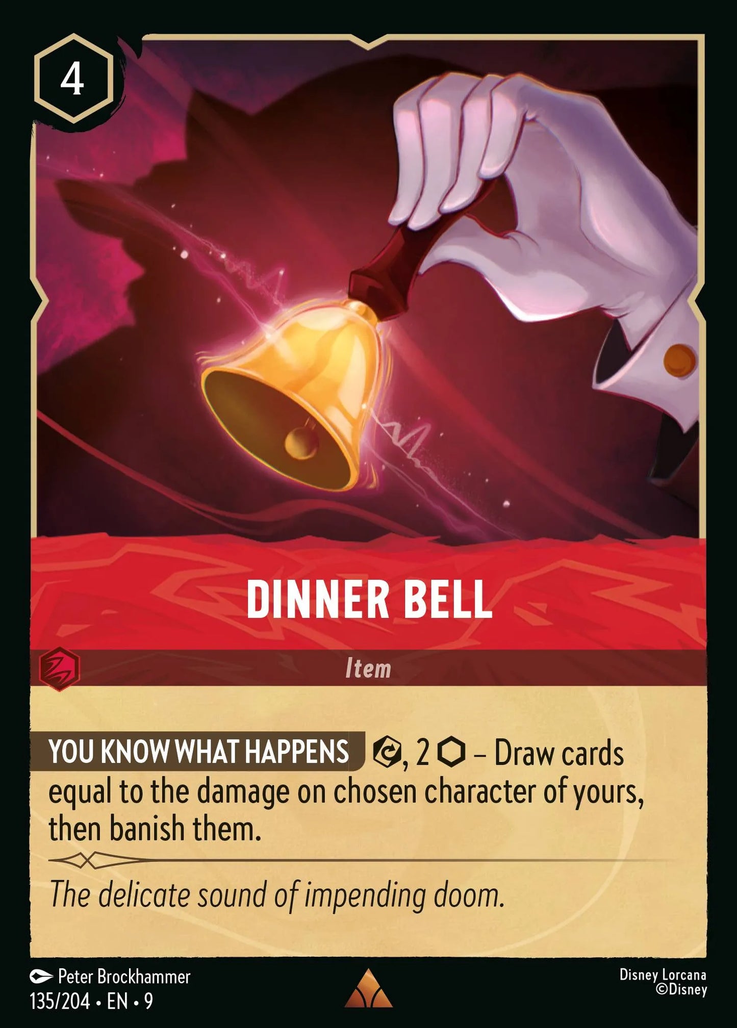 (135/204) Lorcana Fabled Single: Dinner Bell Rare