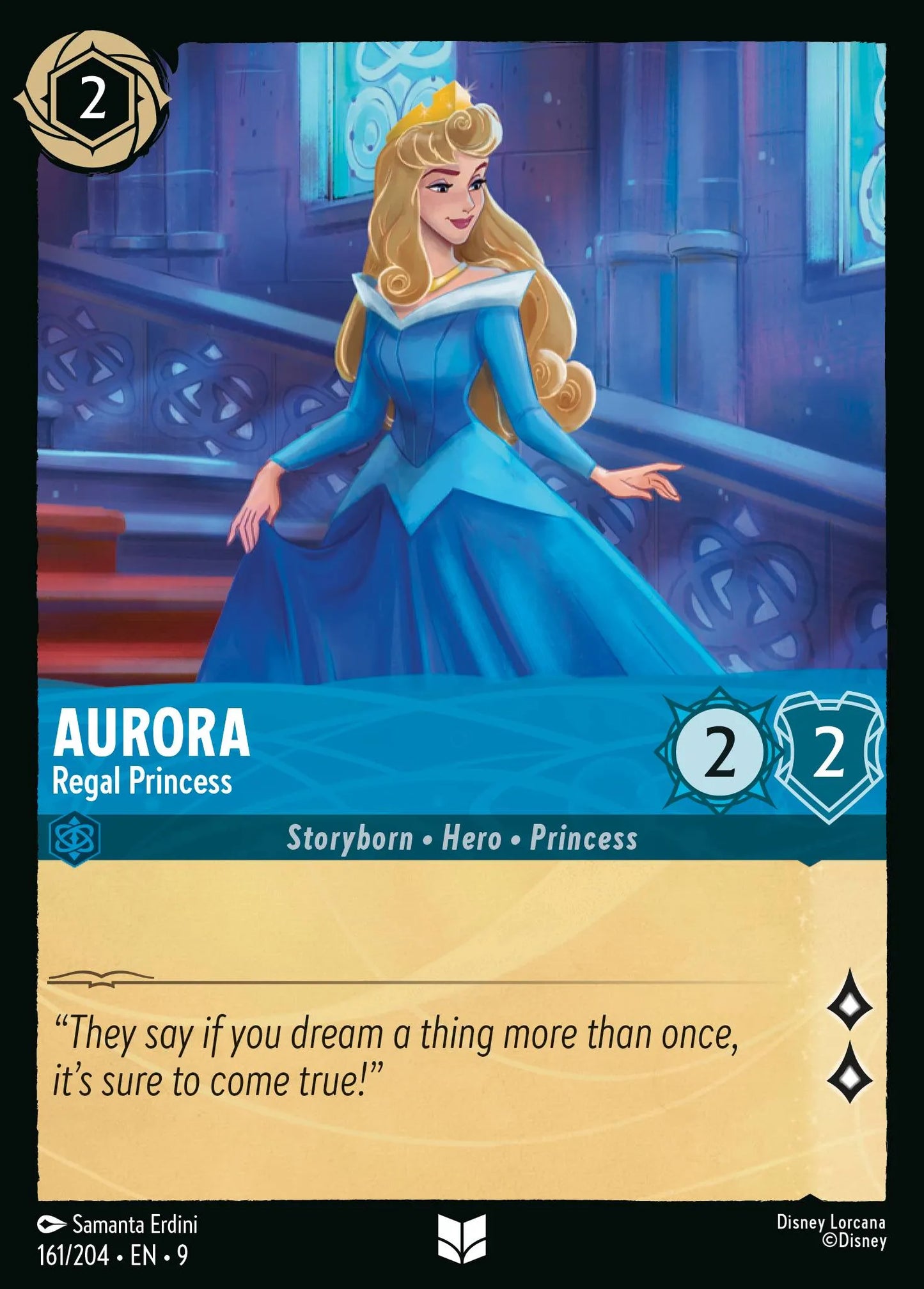 (161/204) Lorcana Fabled Single: Aurora - Regal Princess Holo Uncommon