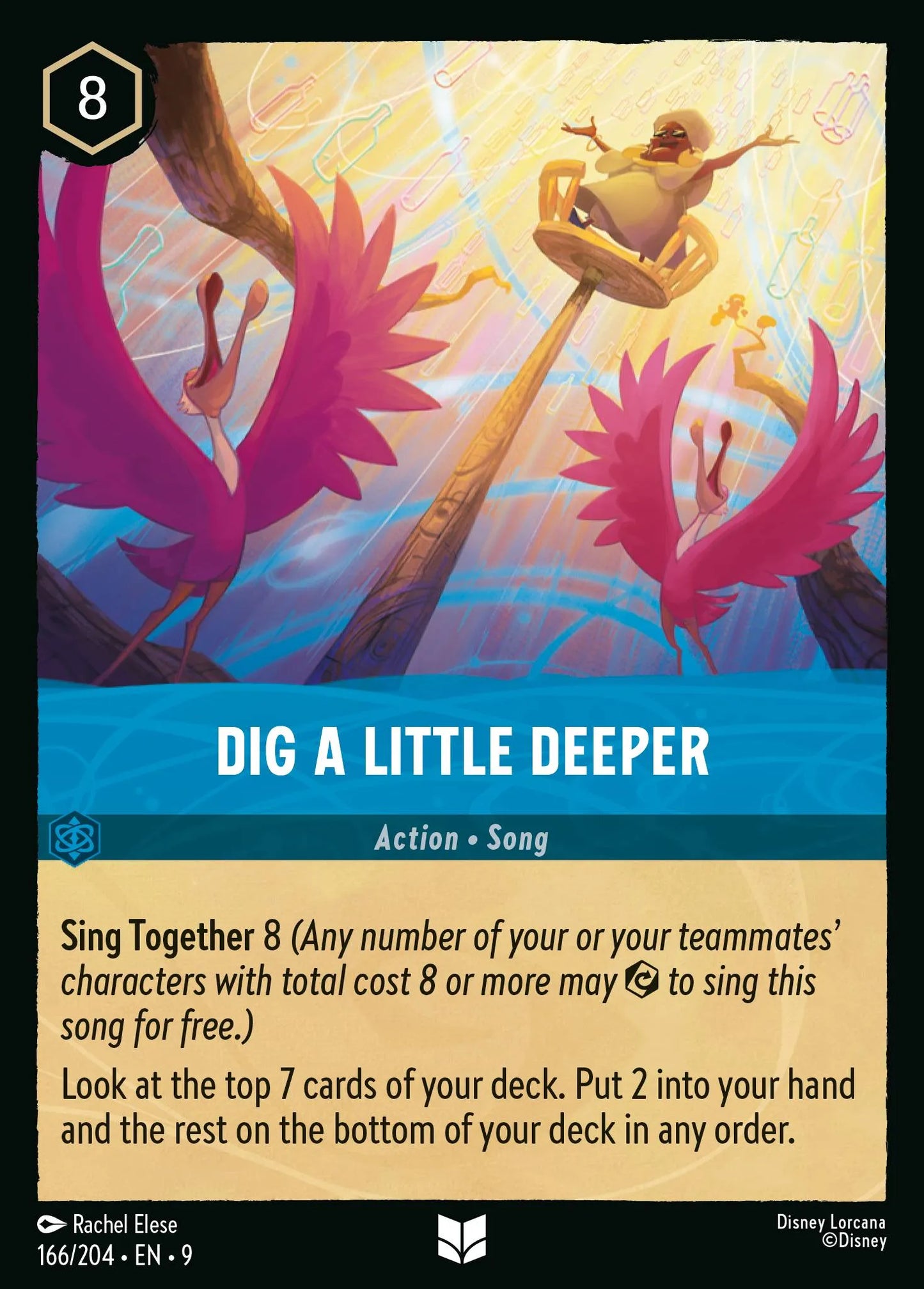 (166/204) Lorcana Fabled Single: Dig A Little Deeper Holo Uncommon
