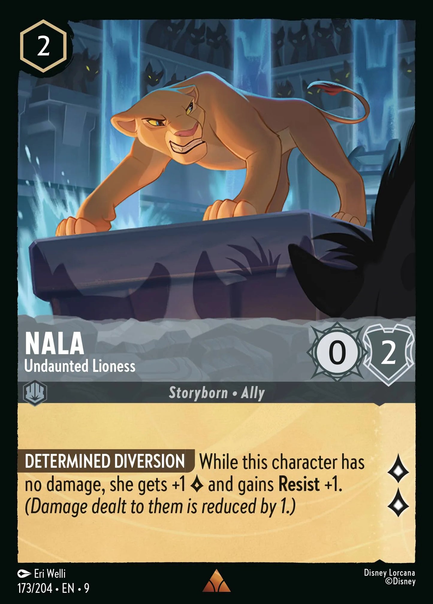 (173/204) Lorcana Fabled Single: Nala - Undaunted Lioness Holo Rare