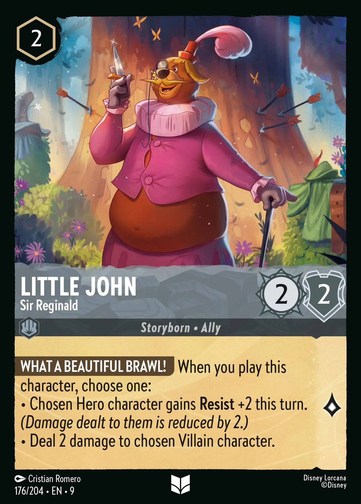 (176/204) Lorcana Fabled Single: Little John - Sir Reginald Uncommon