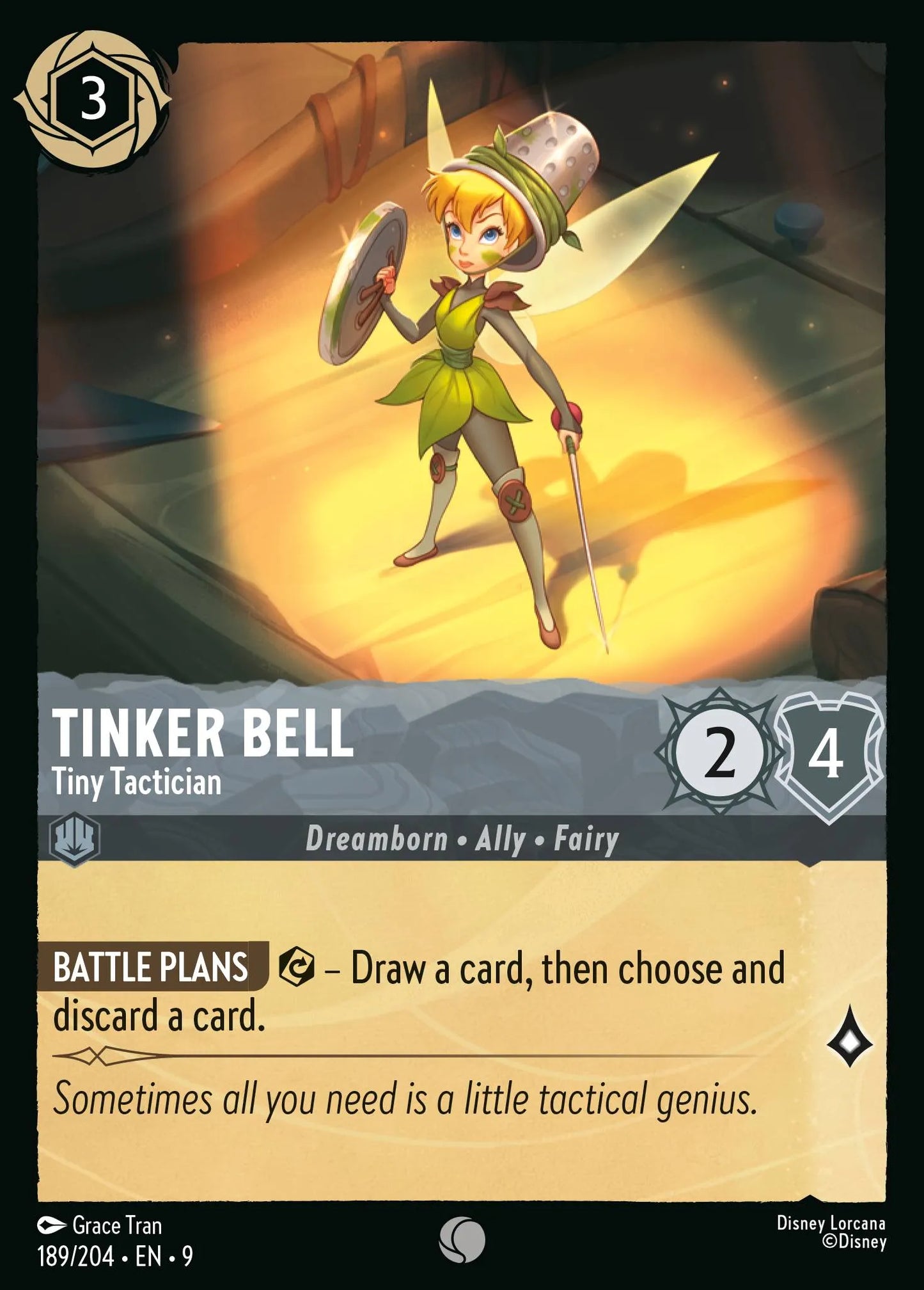 (189/204) Lorcana Fabled Single: Tinker Bell - Tiny Tactician Common