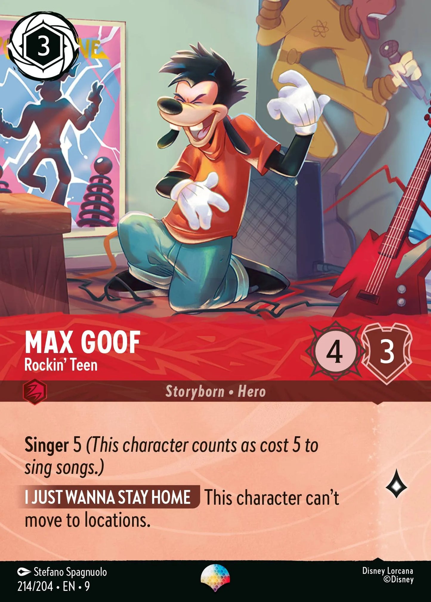 (214/204) Lorcana Fabled Single: Max Goof - Rockin' Teen (V.2) Holo Epic
