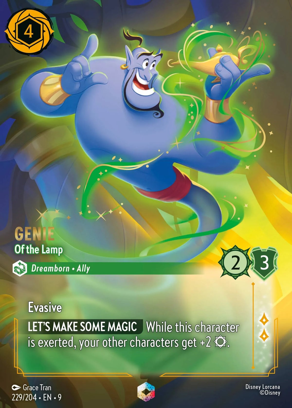 (229/204) Lorcana Fabled Single: Genie - Of the Lamp (V.2) Enchanted