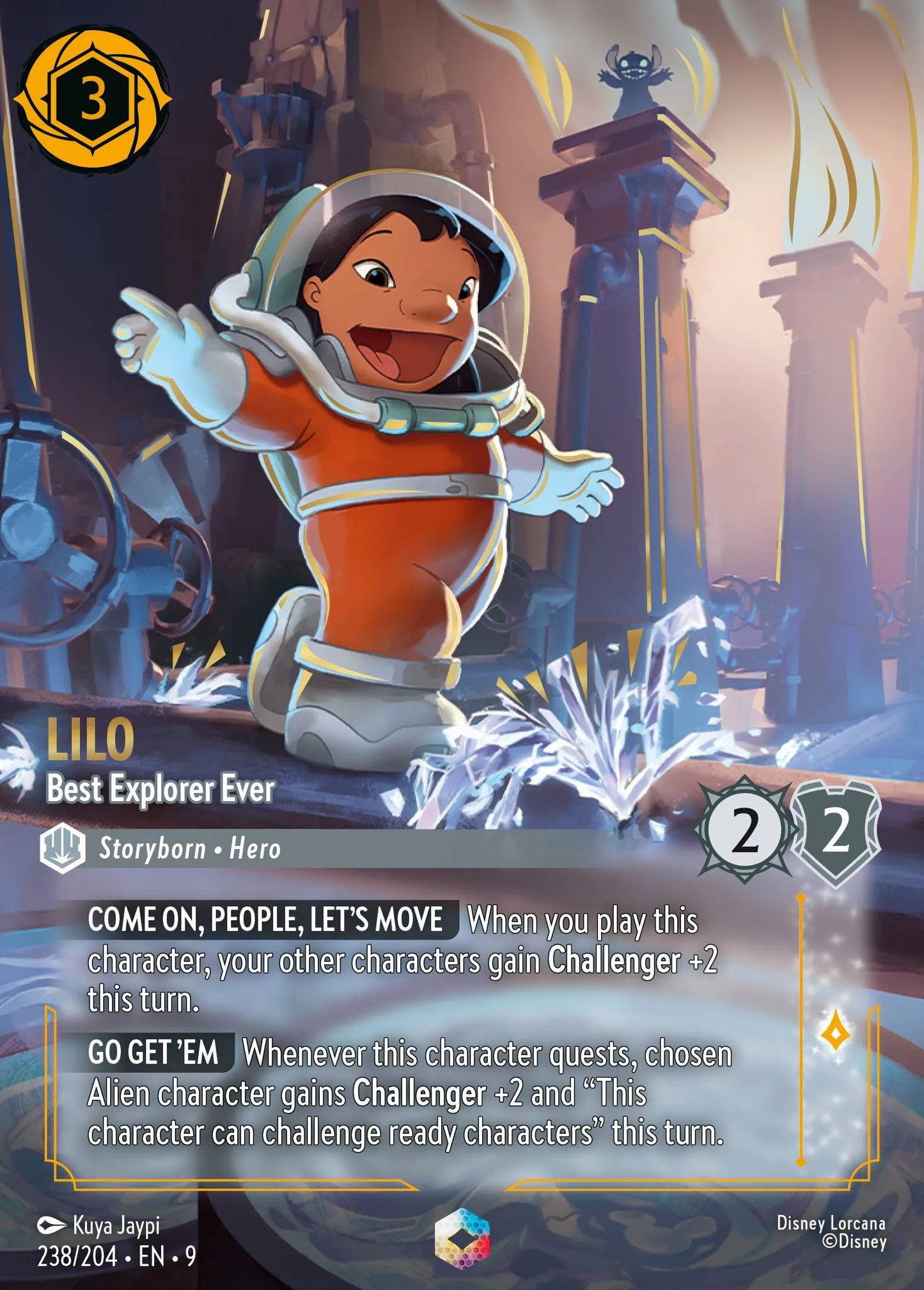 (238/204) Lorcana Fabled Single: Lilo - Best Explorer Ever (V.2) Enchanted