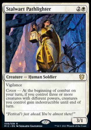 (009) Magic The Gathering Commander: Innistrad: Midnight Hunt Single: Stalwart Pathlighter (V.1) Rare