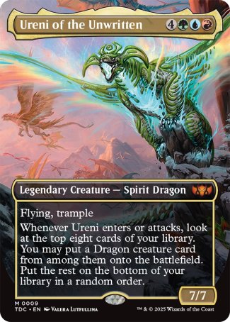 (009) Magic The Gathering Commander: Tarkir: Dragonstorm Single: Ureni of the Unwritten Mythic