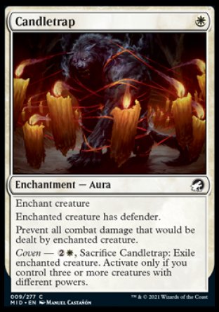 (009) Magic The Gathering Innistrad: Midnight Hunt Single: Candletrap Holo Common