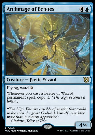 (009) Magic The Gathering Commander: Wilds of Eldraine Single: Archmage of Echoes Rare