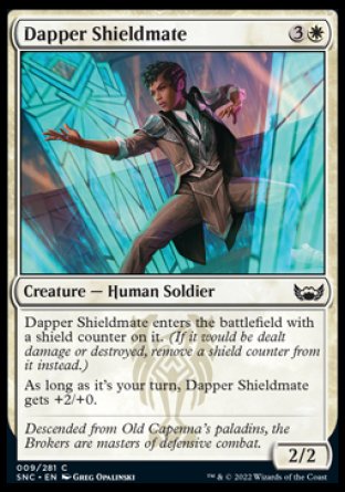 (009) Magic The Gathering Streets of New Capenna Single: Dapper Shieldmate Holo Common