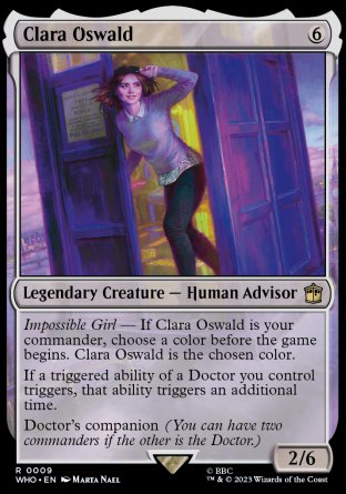 (009) Magic The Gathering Universes Beyond: Doctor Who Single: Clara Oswald Holo Rare