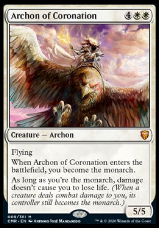 (009/361) Magic The Gathering Commander Legends Single: Archon of Coronation Holo Mythic