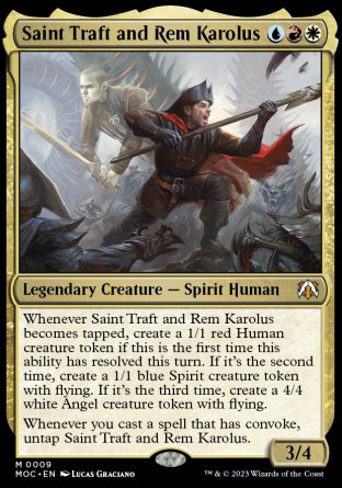 (009) Magic The Gathering Commander: March of the Machine Single: Saint Traft and Rem Karolus Mythic