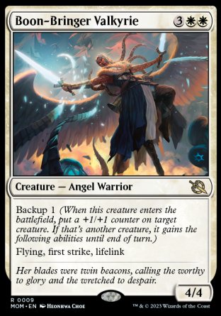 (009) Magic The Gathering March of the Machine Single: Boon-Bringer Valkyrie Rare